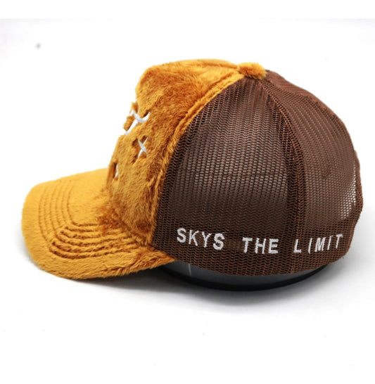 Brown Velvet Trucker Hat